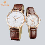 Fashion Couples Steel Wrist Watch Mem and Ladies Leather Watch70040