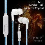 Best Sound Crystal Thread OEM Logo Design in-Ear Earphone