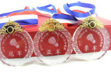 2018 Customized Crystal Glass Medal Medallion for Sport Prize Items