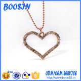 Wholesale Rose Gold Plated Crystal Heart Pendant Necklace