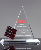 Red Crystal Award Trophy with Red Crystal Aroud Decoration
