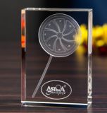 Champion Crystal Glass Crafts Cube with 3D Laser Engraving