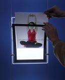Window Display Acrylic Portrait LED Light Pocket with Magnetic Open