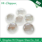 Iridescent Clear Flat Back Glass Gemstone Beads