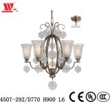 Luxury Crystal Chandelier with Glass Shades 4507-292