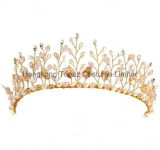 Crystal Pearl Wedding Tiara Crown Rhinestone Headbands Hair Jewelry Bridal Hair Accessories Gold Head Piece Hairbands (EH01)