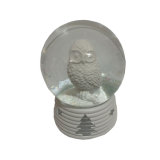 Silver Owl Design for Christmas Snow Goble
