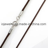 2mm 3mm Thick stainless Steel Leather Necklace