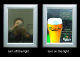 Magic Mirror Lightbox for Indoor Adverting Displays