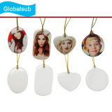 Sublimation Ceramic Ornament with Christmas Tree Pendent Blanks