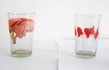 Decal Flower Glass Mug Glass Cup for Water Tableware Sdy-H0158