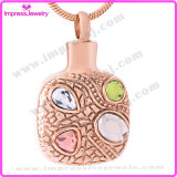 Rose Gold Cremation Jewelry Pendants Memorial Necklace with Crystals Pingentes Atacado Lote