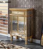 Solid Wood Mirrored Drawer Cabinet for Living Room