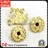 Factory Directly Custom Metal Lapel Pin with Crystal