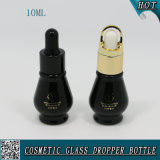 10ml Gourd Shaped Black Glass Essential Oil Bottle with Dropper Pipette