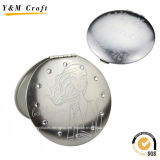 Brush Silver Metal Handbag Mirror Promotion Ym1161