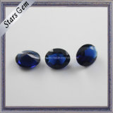 Noble Sapphire Oval Diamond Shape Glass Beads