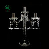 Glass Candle Holders for Party Decoration with Three Posts (10*24*32.5)