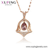 43233 Xuping Latest Elegant Fancy Crystals From Swarovski Gold Necklace Designs in 5 Grams