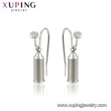 E-301 Xuping Elegant Women Jewelry Straight Shaped Stainless Steel Jewelry Hoop Earrings