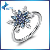 925 Sterling Silver Crystalized Snowflake CZ Finger Rings for Women Jewelry & Brand New Hot Collection 925 Sterling Silver Snowflake Blue Crystals Ring Jewelry