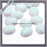 Oval Shape 8X10mm White Synthetic Opal Cabochon
