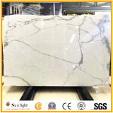 Polished Italian Calacatta White Marble for Countertops, Tiles, Table Tops