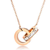 Factory Price Stainless Steel Women Jewelry Fashion Diamond Necklace