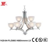 Luxury Crystal Chandelier with Glass Shades 1429-84-Pl