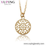 44604 Fashion Jewelry 18K Gold Plated Jewelry (44694) 18K Gold Color Necklace with White Stone