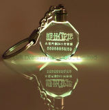 Crystal Key Chain with Multi Colors LED Light Key Ring for Promotion Gifts