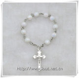 Plastic Beads Finger Rosary with Cross, Plastic Finger Rosary (IO-ce084)