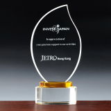 Laser Engraving Crystal Trophy Award with Custom Personalized Logo