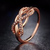2017 Fashion Design Statement Rose Gold Sliver Color Ring