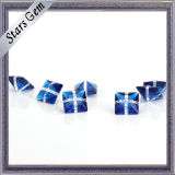 Synthetic Glamour Mixed Color Blue and White Glass