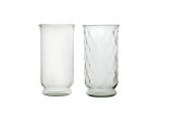 Tall Clear Glass Vase with Rim