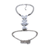 Fashion Women Wholesales 2017 New Design Rhinstone Crystal Full Flower Body Chain Jewelry for Women