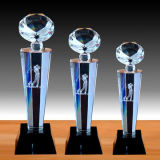 New Arrival Customized Design Popular Crystal Glass Trophy Awards for Promotional Gifts