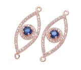 CZ Micro Paved Evil Eye Jewelry accessory Connection Jewelry for Bracelet