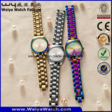 Custom Brand Logo Quartz Watch Fashion Digital Watches of Gold Color (WY-17003F)