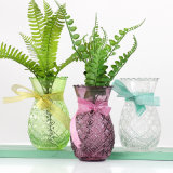 Pineapple Design Glass Vase