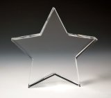 Classic Star Solid Crystal Paperweight Award