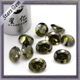 Beautiful Olive Oval Shape Crystal Glass Synthetic Gemstone