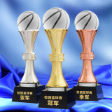 Metal Trophy with a Crystal Basketball NBA Trophy Champion Award Cup Basketball Games Awards Sports Souvenirs