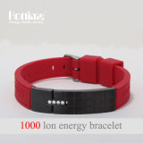 Top Quality Negative Ion Rubber Bracelet with 4 Crystal (20014)
