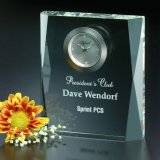 Beveled Clock Optical Crystal Award (CA-1244)