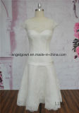 Latest A-Line Short Wedding Gown