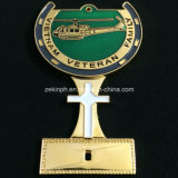 Factory Custom Trophy Shape Metal Medals with Gold Plating