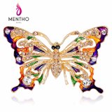 New Enamel Painted Colorful Rhinestone Butterfly Brooch Fashion Jewelry
