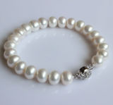 Hand Made Fresh Water Cultured Pearl Bracelet (EB1541-1)